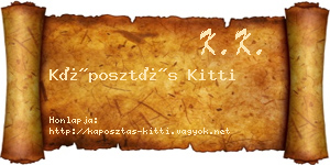 Káposztás Kitti névjegykártya