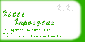 kitti kaposztas business card