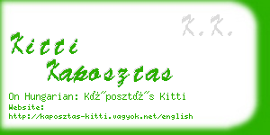 kitti kaposztas business card